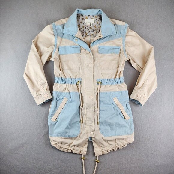 Anthropologie Catelyn Colorblock Utility Anorak Trench Coat Jacket Womens S $178 - Picture 2 of 10